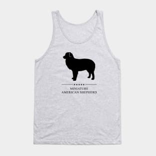 Miniature American Shepherd Black Silhouette Tank Top